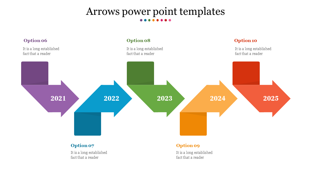 Stunning Arrows PowerPoint Template Presentation Slides